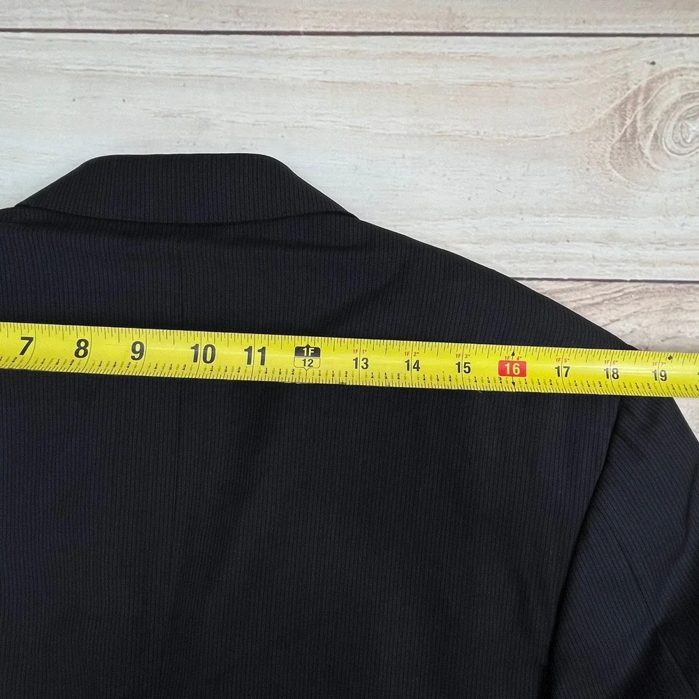 CANALI Suit Jacket Blazer Men's Charcoal Pinstripe 100%Wool Water Resistant 40US - Picture 8 of 11